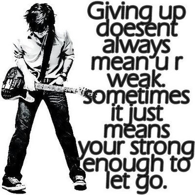  Giving up