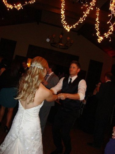  Jensen with his sister at her wedding!