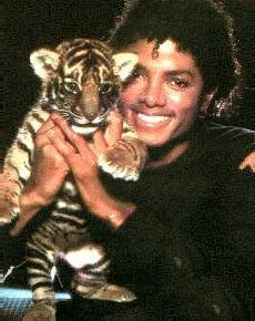  MJ holding a tiger