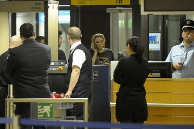  Miley leaving Hannover Airport in Germany - 11/7/10