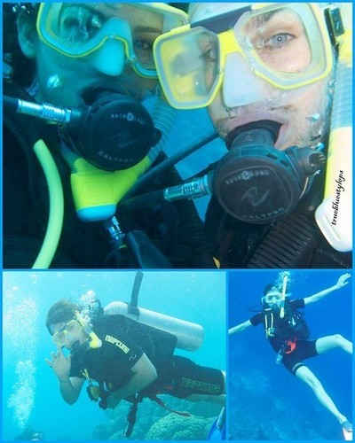  Nina & Ian snorkeling in Australia