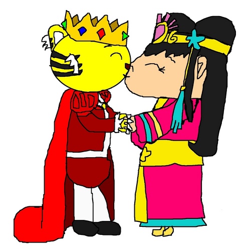  Emperor Rintoo and Princess Kai-Lan - First baciare