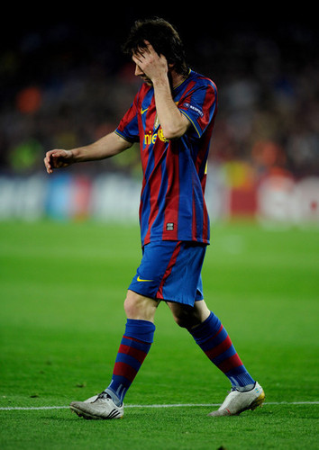 Messi playing for Barça