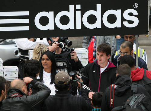  Messi representing adidas in London