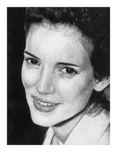  Portrait of Winona Ryder Smiling