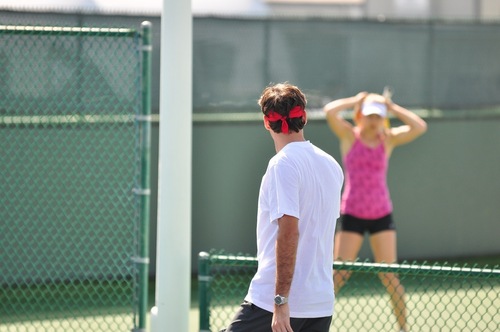  Roger Federer and Lucie Safarova