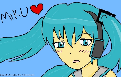  my drawing of Miku (not so good)