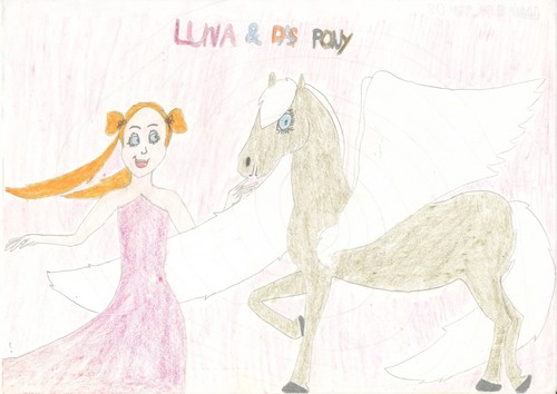  "Luna and the pony" (girl with winged pony)