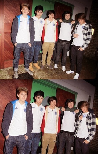  1 Direction Wearing Their England Shirts (Come On 1 Direction lol) :) x
