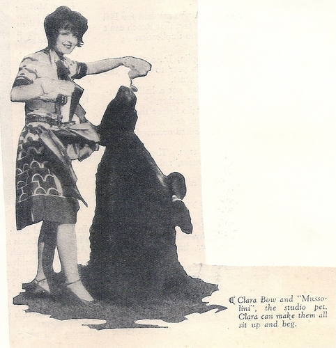 Clara Bow and Mussolini the bear