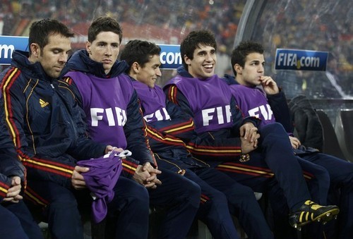 Javi Martinez, Carlos Marchena, Fernando Torres, Cesc Fabregas & Jesus Navas - WM 2010