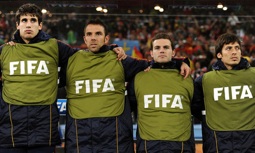 Javi Martinez, Carlos Marchena, Juan Manuel Mata & david Silva - WM 2010