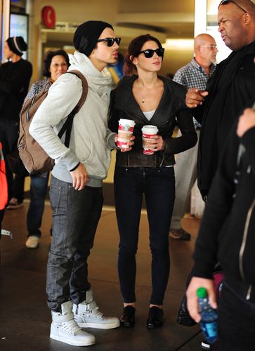  Ashley and Joe Jonas at LAX Airport