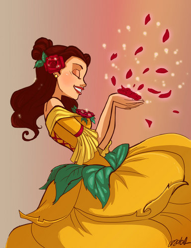  Belle with Rose Petals