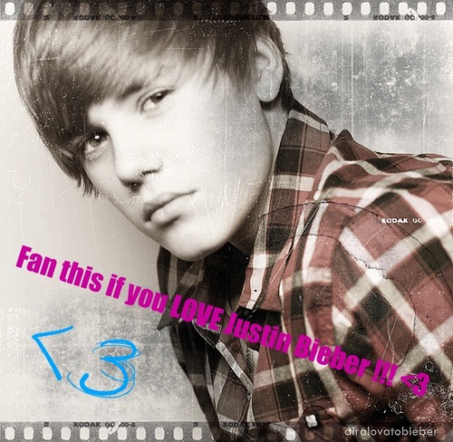  fan this if u love Justin Bieber !
