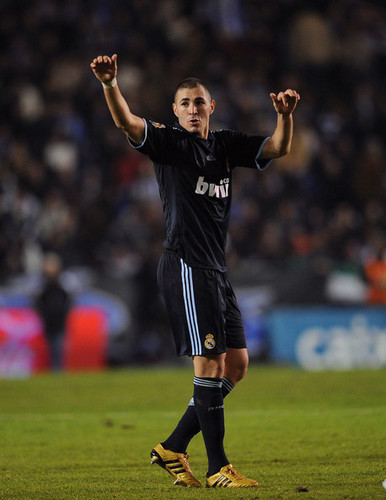 K. Benzema playing for Real Madrid