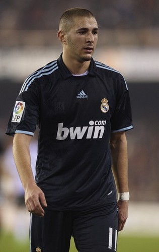 K. Benzema playing for Real Madrid