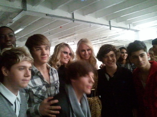 One Direction at fashion show- twitter photo