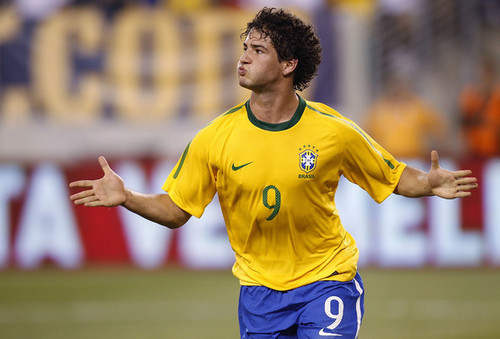  Pato playing for Brazil