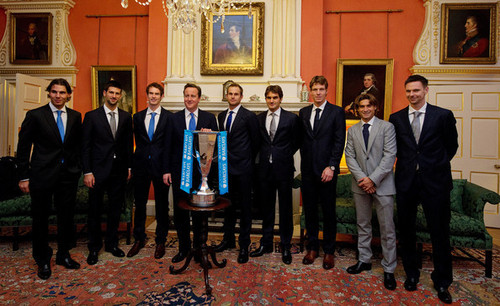  Prime Minister David Cameron Meets ATP Tour 테니스 Players