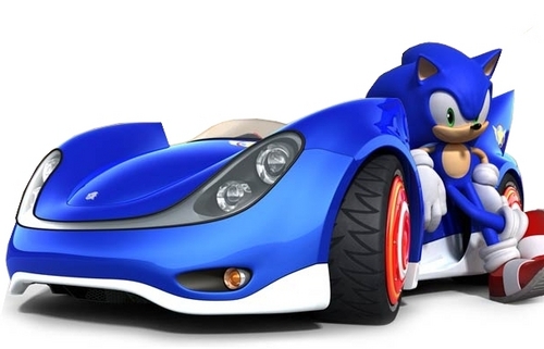 Sonic and his car ;)