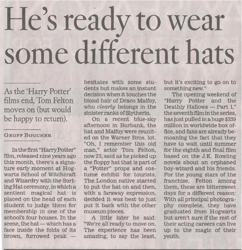  Tom's interviw in the Los Angeles Times