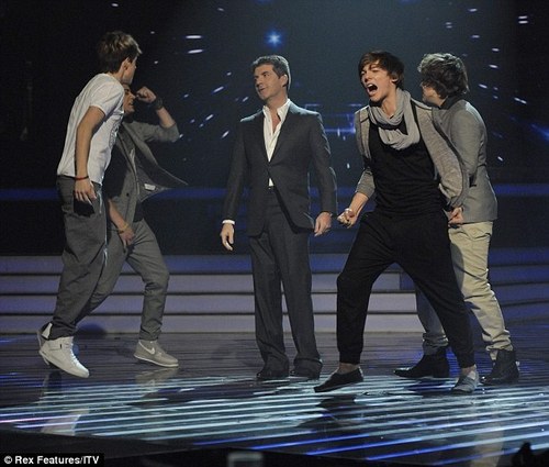  1 Direction Reaction As They Got Told They Ave Made It To The Semi's (I'm So Proud Of Them) :) x