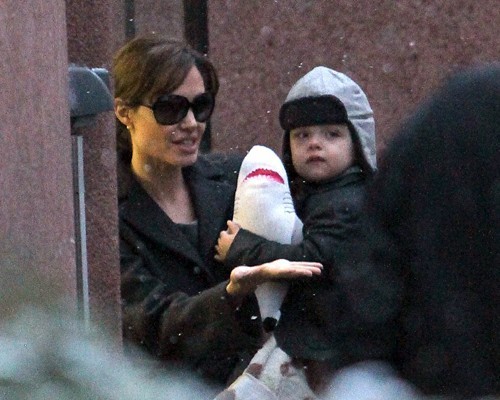  Angelina & Knox out in Paris
