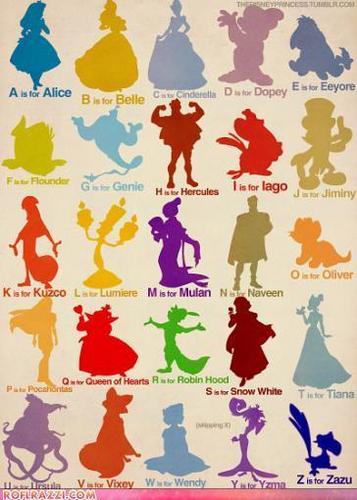 Disney Characters outlines
