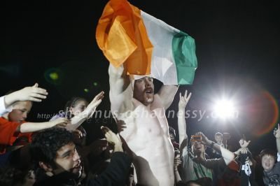  Sheamus with Irish flag