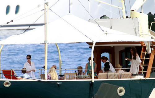  The Casiraghi Family on Their Yacht