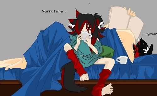  "Morning father..." ~Kiseki The HedgeSkunk