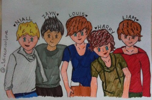  1 Direction Drawing (Stunning) Rare Pic :) x