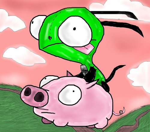  গির Rides The Piggy