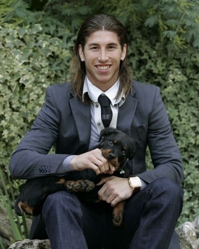  Sergio Ramos with his dog
