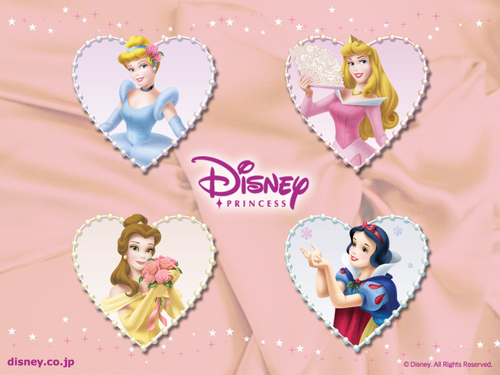 Snow White,Cinderella,Aurora,Belle
