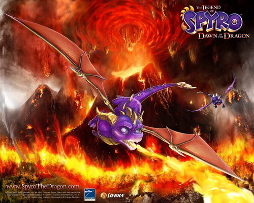  Spyro The Dragon kertas dinding XD