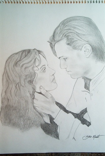 Jack Dawson and Rose Dawson Portrait Drawing  Titanic art Drawings  Titanic drawing