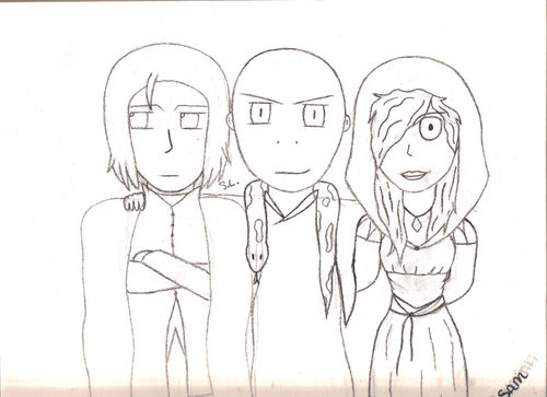 my Snape,Bella,and Voldemort drawing