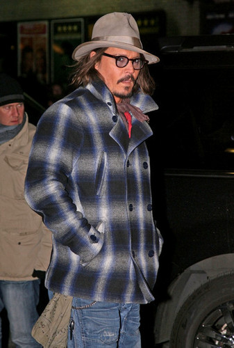  Johnny Depp At The 'Late প্রদর্শনী with David Letterman' - December 7