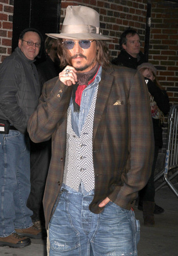  Johnny Depp At The 'Late 显示 with David Letterman' - December 7