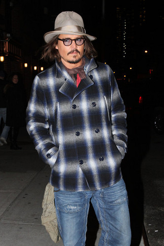  Johnny Depp At The 'Late onyesha with David Letterman' - December 7