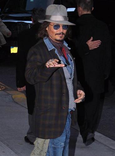  Johnny Depp At The 'Late tampil with David Letterman' - December 7