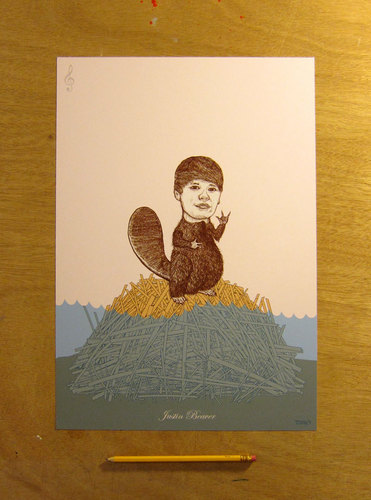  Justin bever, beaver - Limited Edition Print