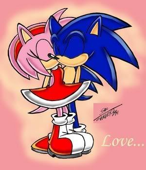  sonic and amy Kiss