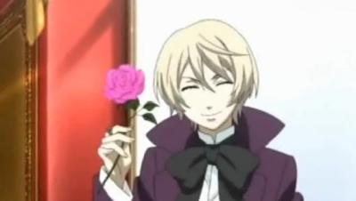  Alois with a ピンク rose