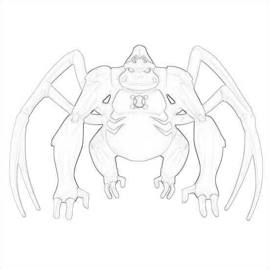 Drawing Of Utimate Spidermonkey