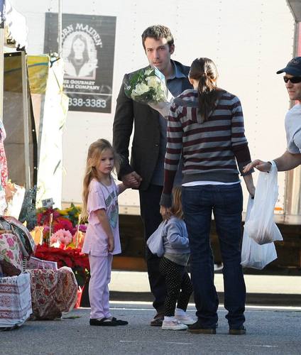  Jen and Ben at Farmer’s Market With Their Daughters!