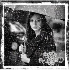  a girl in the rain