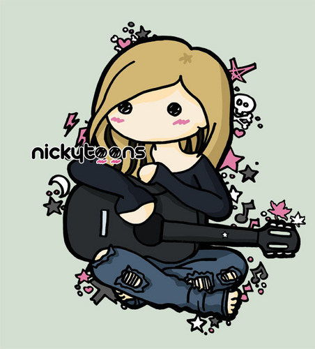  *New* Avril Lavigne cute drawings! 2.